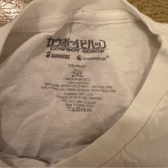 BeBop White and Red Graphic Tee men size 2XL - Picture 2 of 3